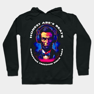 Dropping Freedom: Lincoln Headphone July 4th Design Hoodie